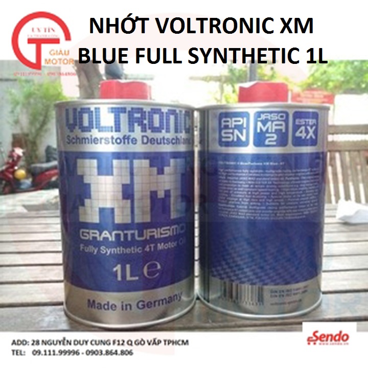 NHỚT VOLTRONIC XM BLUE FULL SYNTHETIC 1L ,UY TÍN , CHẤT LƯỢNG
